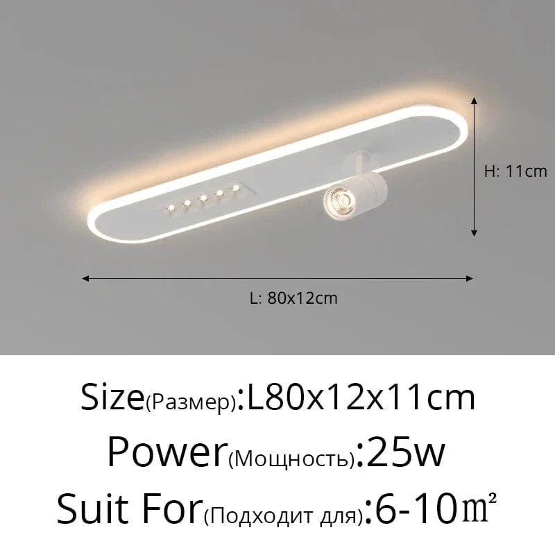 Plafonnier LED moderne avec spots gradation - Maison Intérieur | Marco Lucetti Blanc 80cm / Blanc froid Pas de télécommande