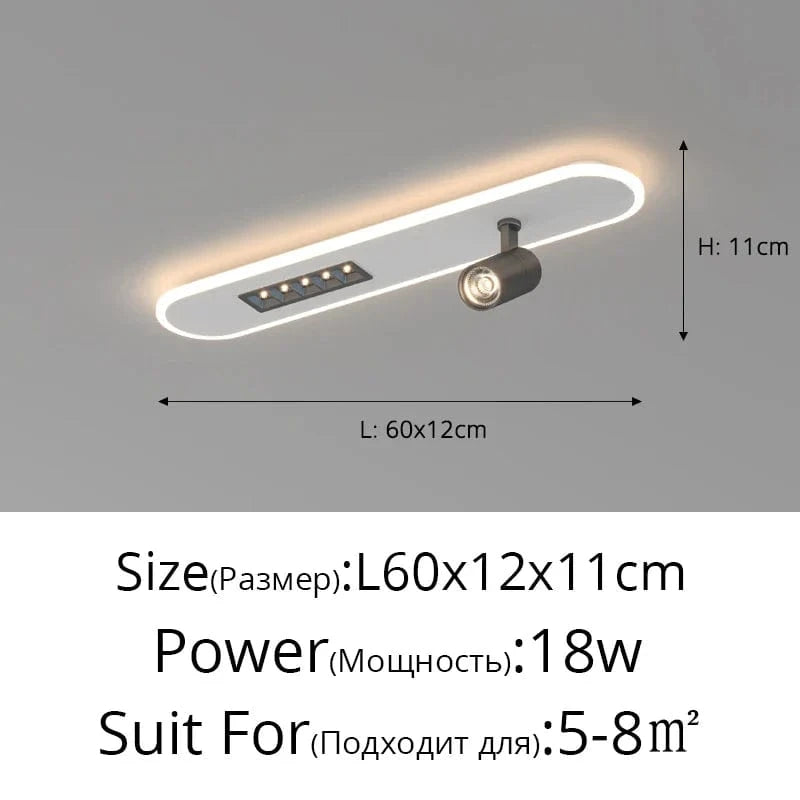 Plafonnier LED moderne avec spots gradation - Maison Intérieur | Marco Lucetti Noir blanc 60cm / Luminosité variable