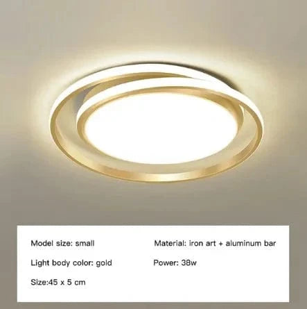 Plafonnier LED moderne avec télécommande - Design épuré | Marco Lucetti 45x5cm / Blanc chaud / Noir