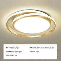 Plafonnier LED moderne avec télécommande - Design épuré | Marco Lucetti 55x5cm / Blanc chaud / Noir