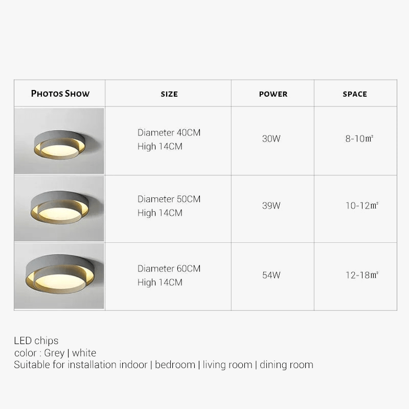 Plafonnier LED moderne circulaire avec télécommande - Marque XYZ | Marco Lucetti