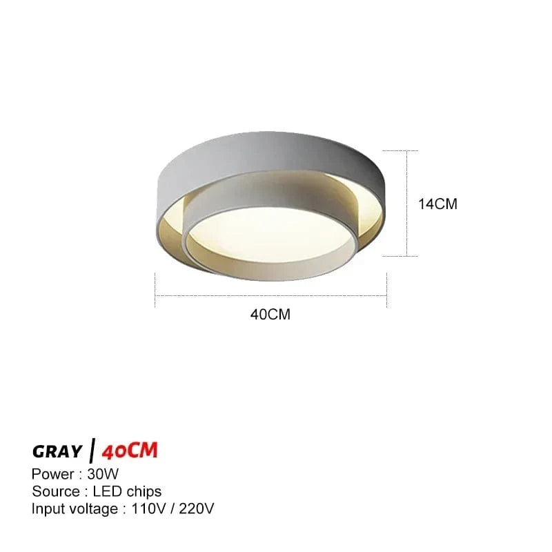 Plafonnier LED moderne circulaire avec télécommande - Marque XYZ | Marco Lucetti Gris 40CM / Blanc neutre