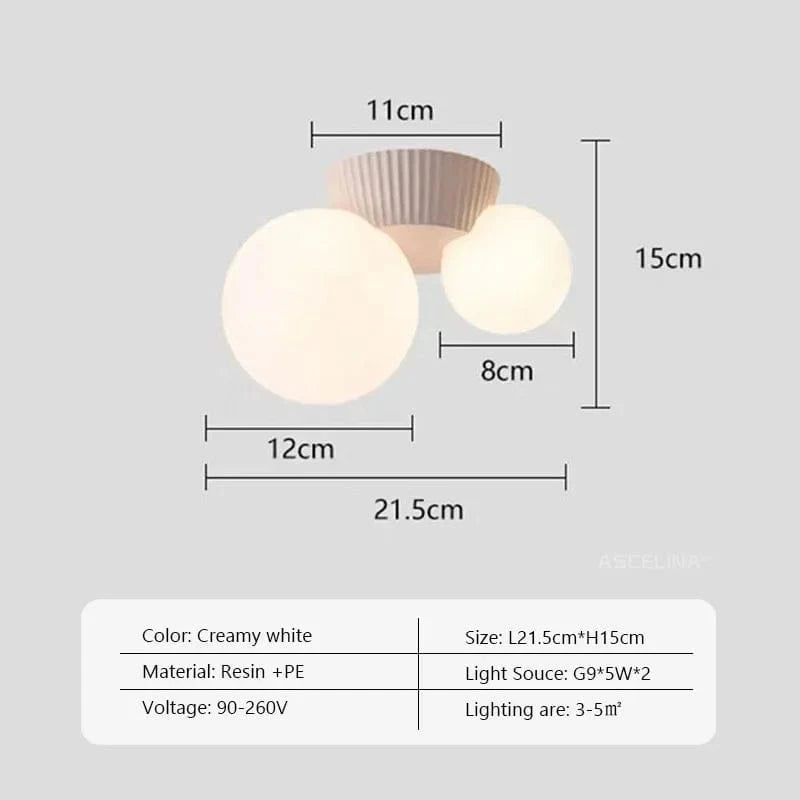 Plafonnier LED Moderne Crème - Vent Simple | Marco Lucetti Blanc crème