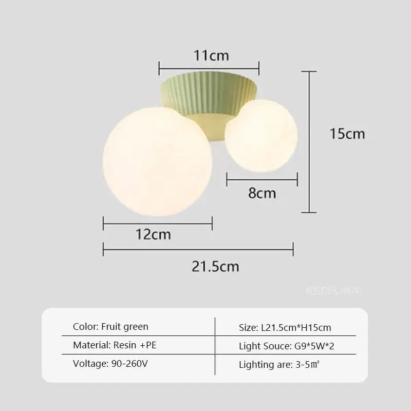 Plafonnier LED Moderne Crème - Vent Simple | Marco Lucetti Fruits Verts