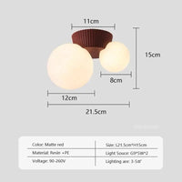 Plafonnier LED Moderne Crème - Vent Simple | Marco Lucetti Rouge mat