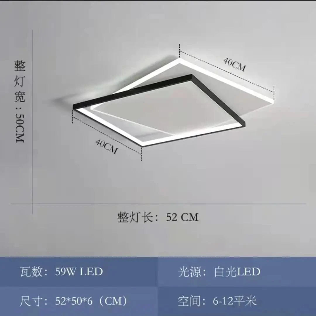 Plafonnier LED Moderne - Décoration Domestique Nordique | Marco Lucetti 52X50CM / Lumière froide