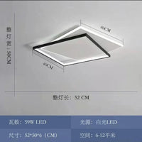 Plafonnier LED Moderne - Décoration Domestique Nordique | Marco Lucetti 52X50CM / Lumière froide