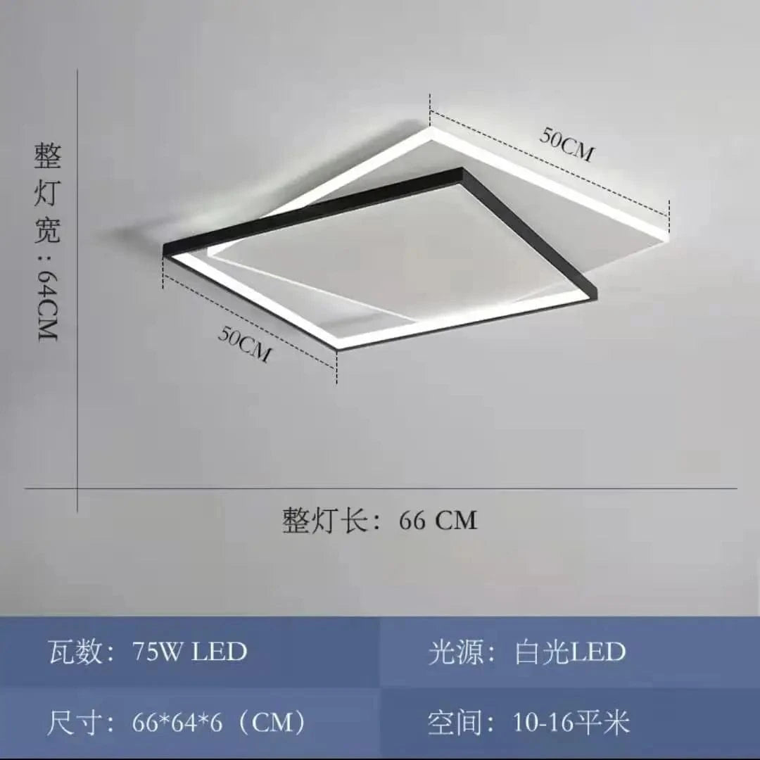 Plafonnier LED Moderne - Décoration Domestique Nordique | Marco Lucetti 66X64CM / Intensité variable à distance