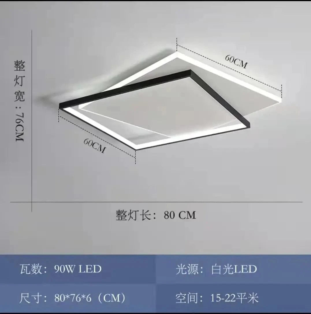 Plafonnier LED Moderne - Décoration Domestique Nordique | Marco Lucetti 80X76CM / Lumière froide