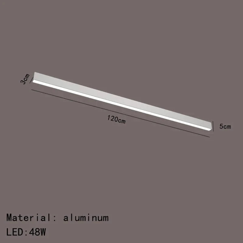 Plafonnier LED moderne en aluminium à intensité variable. | Marco Lucetti 120cm-Blanc / Intensité variable