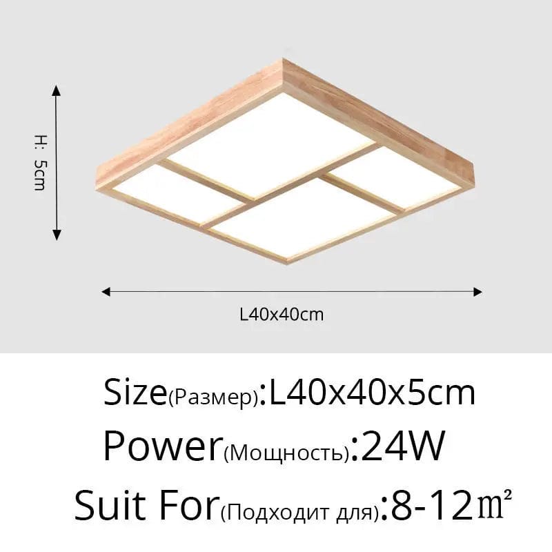 Plafonnier LED Moderne en Bois Authentique pour Usage Intérieur | Marco Lucetti