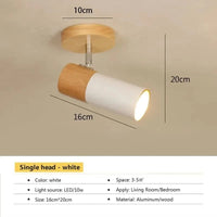 Plafonnier LED moderne en fer rotatif à 1/3 têtes - Collection lumière deluxe | Marco Lucetti CL1523 Blanc 1H / Blanc froid