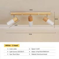 Plafonnier LED moderne en fer rotatif à 1/3 têtes - Collection lumière deluxe | Marco Lucetti CL1523 Blanc 3H / Blanc froid