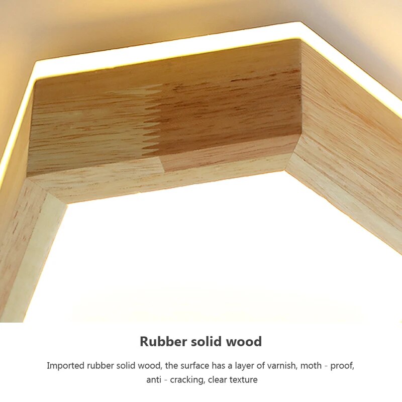 Plafonnier LED Grain de bois Chic