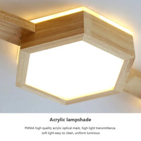 Plafonnier LED Grain de bois Chic