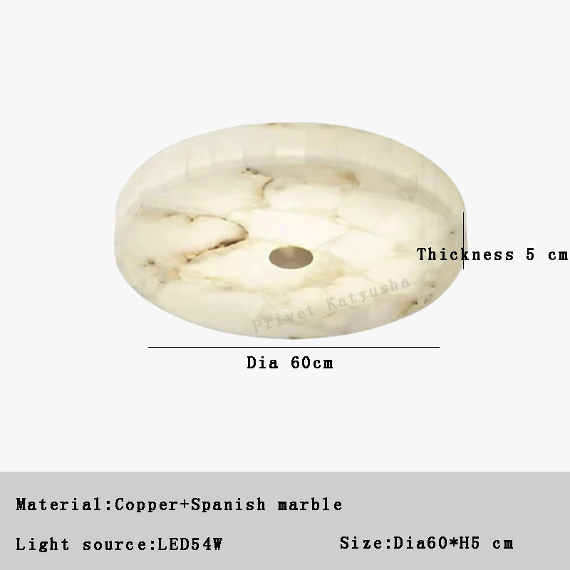 Plafonnier LED Moderne en Marbre Naturel Luminaire Décoratif 2024 - Luxe et Élégance