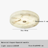 Plafonnier LED Moderne en Marbre Naturel Luminaire Décoratif 2024 - Luxe et Élégance
