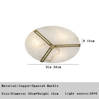 Plafonnier LED Moderne en Marbre Naturel Luminaire Décoratif 2024 - Luxe et Élégance | Marco Lucetti