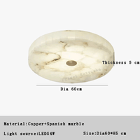 Plafonnier LED Moderne en Marbre Naturel Luminaire Décoratif 2024 - Luxe et Élégance | Marco Lucetti