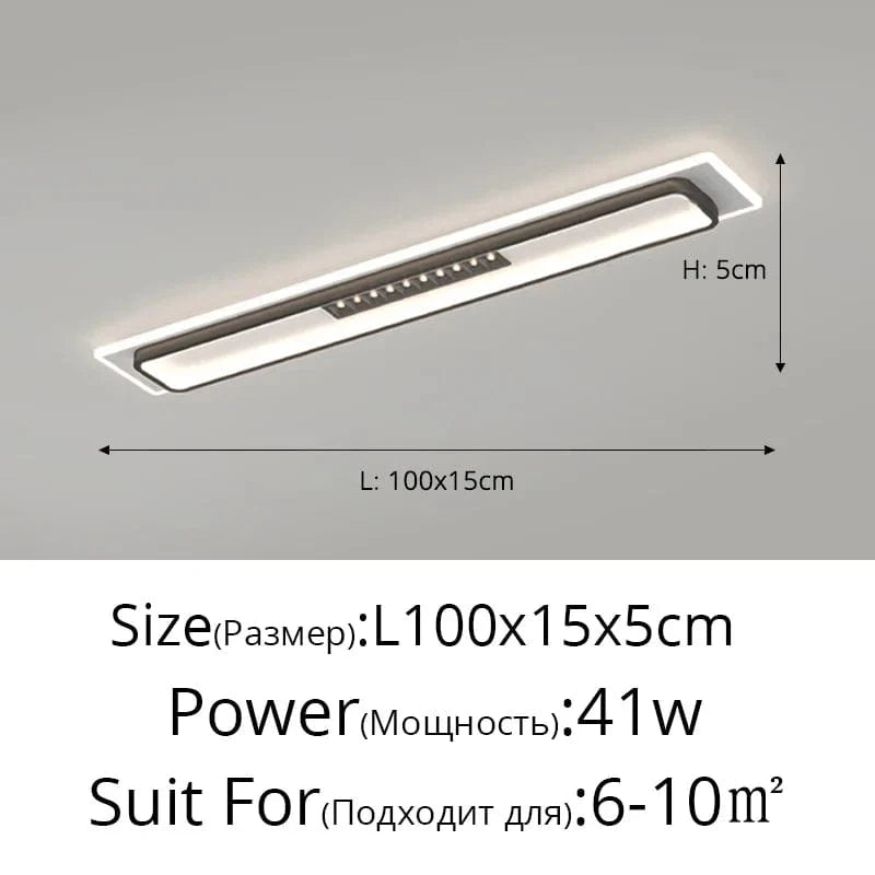 Plafonnier LED Moderne : Gradation et Projecteurs d'Éclairage Intérieur | Marco Lucetti Noir blanc 100cm / Télécommande à intensité variable