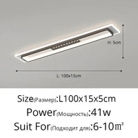 Plafonnier LED Moderne : Gradation et Projecteurs d'Éclairage Intérieur | Marco Lucetti Noir blanc 100cm / Télécommande à intensité variable