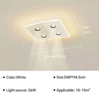 Plafonnier LED moderne - Luminance pour maison et balcon | Marco Lucetti Carré 40CM / Gradation continue (RC)