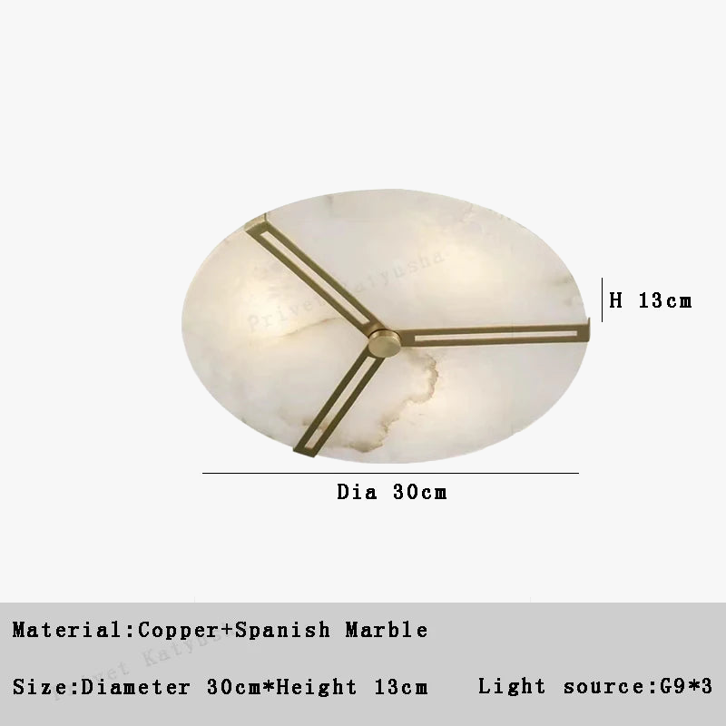 Plafonnier LED Marbre Blanc - Style Moderne