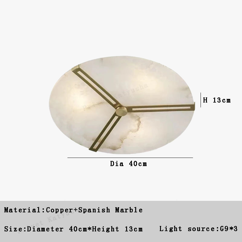 Plafonnier LED Marbre Blanc - Style Moderne