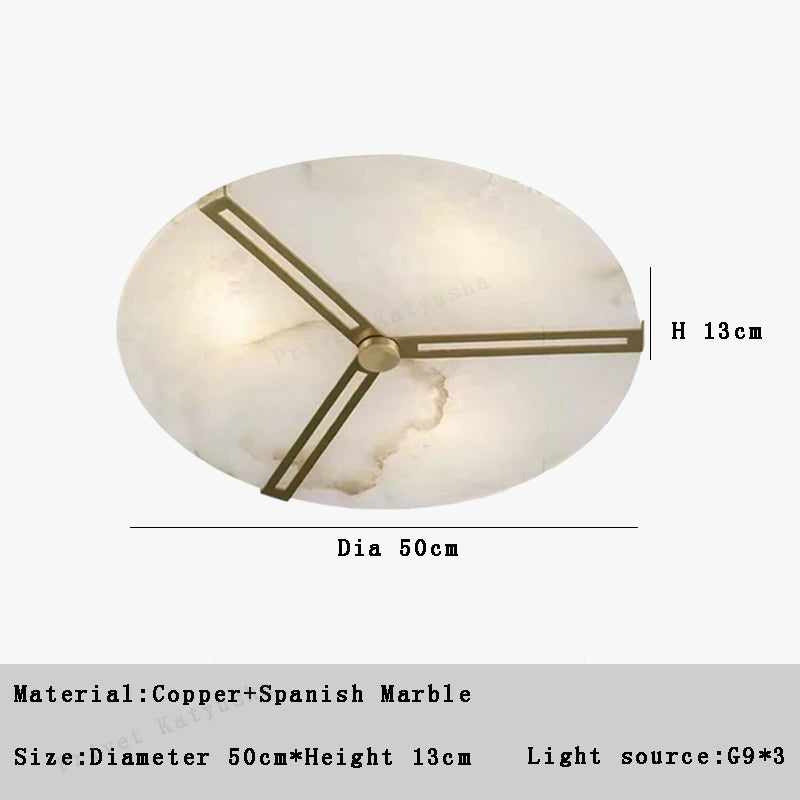 Plafonnier LED Marbre Blanc - Style Moderne