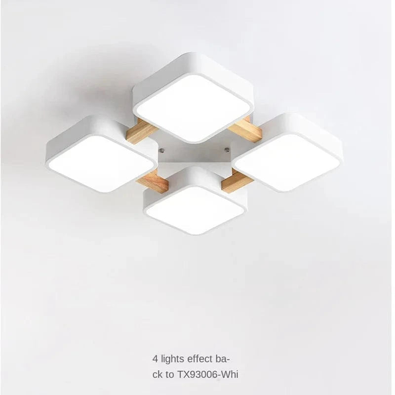 Plafonnier LED Moderne | Marco Lucetti 4 têtes blanches