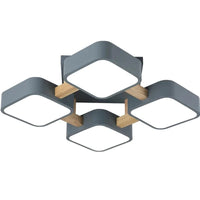Plafonnier LED Moderne | Marco Lucetti 4 têtes gris