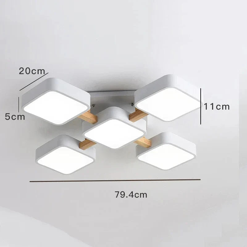 Plafonnier LED Moderne | Marco Lucetti 5 têtes blanches