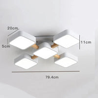 Plafonnier LED Moderne | Marco Lucetti 5 têtes blanches