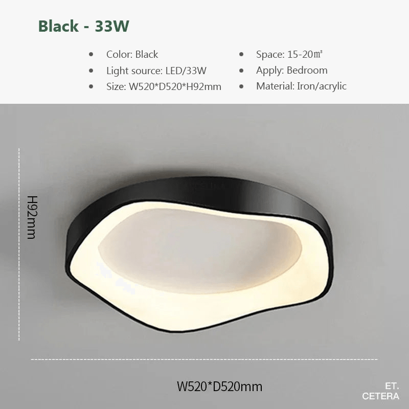 Plafonnier LED moderne minimaliste noir blanc gris en forme de fleur pour décoration intérieure | Marco Lucetti