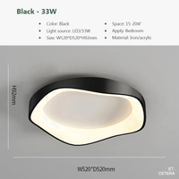 Plafonnier LED moderne minimaliste noir blanc gris en forme de fleur pour décoration intérieure | Marco Lucetti