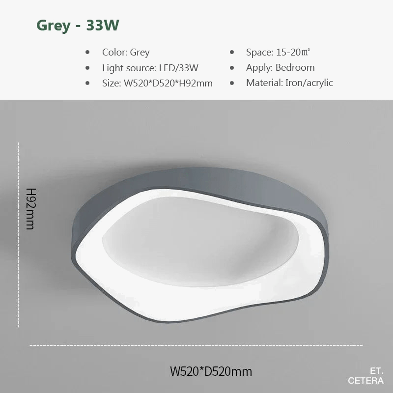 Plafonnier LED moderne minimaliste noir blanc gris en forme de fleur pour décoration intérieure | Marco Lucetti