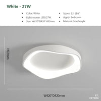 Plafonnier LED moderne minimaliste noir blanc gris en forme de fleur pour décoration intérieure | Marco Lucetti LCL017 Blanc 42cm / Blanc chaud-Pas de RC