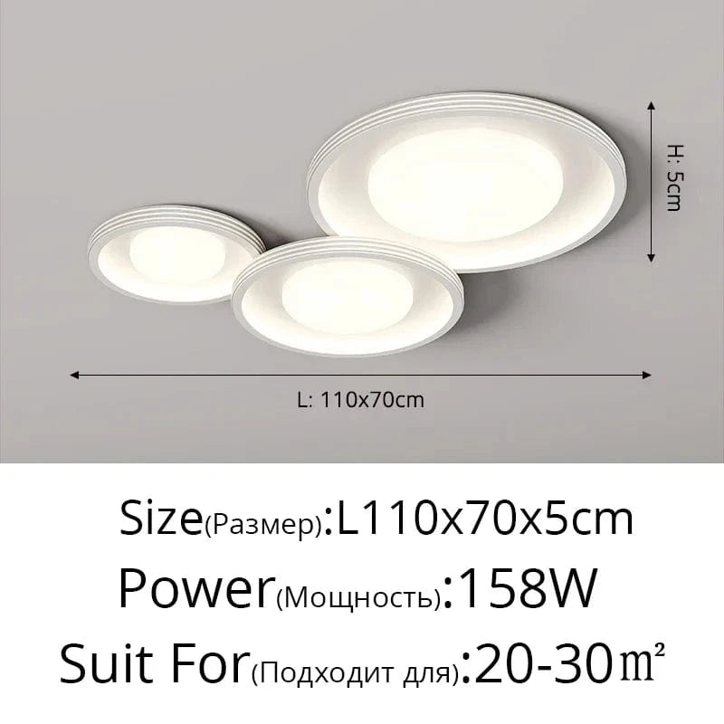 Plafonnier LED Moderne Minimaliste pour un Intérieur Épuré | Marco Lucetti A blanc / Gradation infinie