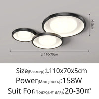 Plafonnier LED Moderne Minimaliste pour un Intérieur Épuré | Marco Lucetti A noir / Gradation infinie