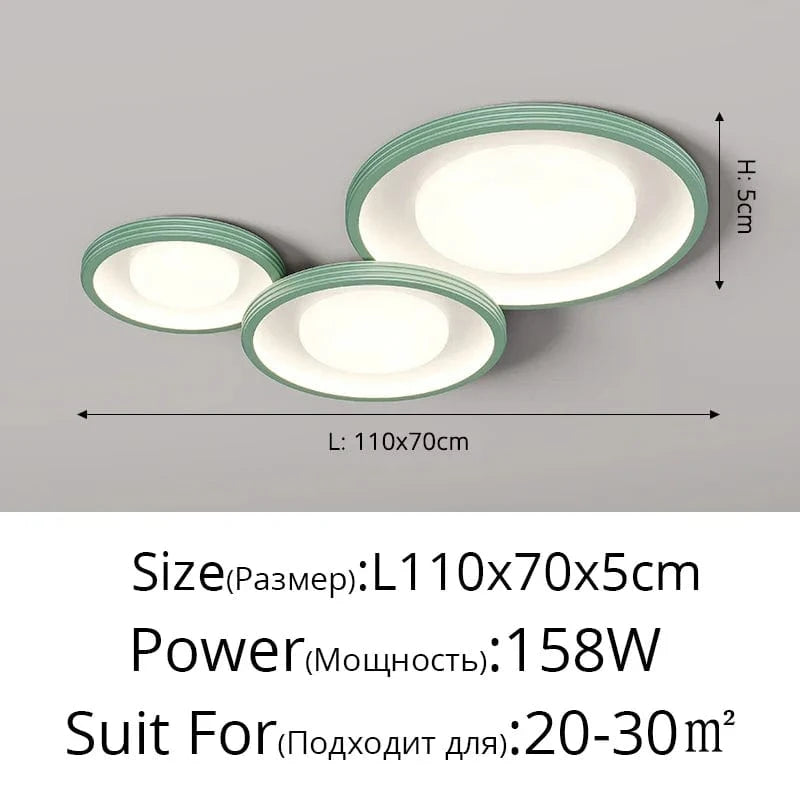 Plafonnier LED Moderne Minimaliste pour un Intérieur Épuré | Marco Lucetti A vert / Gradation infinie