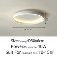 Plafonnier LED Moderne Nordique pour un Éclairage Intérieur de Qualité
