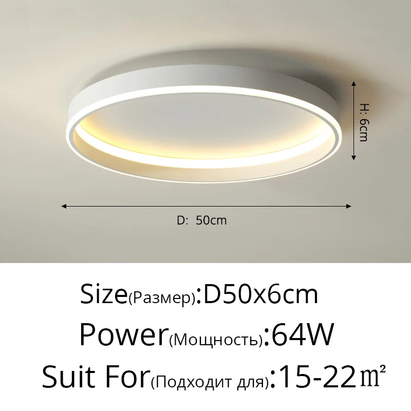 Plafonnier LED Moderne Nordique pour un Éclairage Intérieur de Qualité