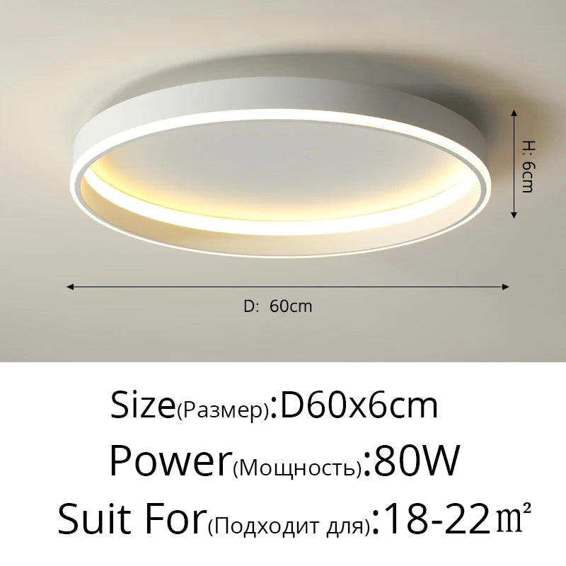 Plafonnier LED Moderne Nordique pour un Éclairage Intérieur de Qualité