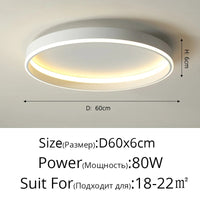 Plafonnier LED Moderne Nordique pour un Éclairage Intérieur de Qualité