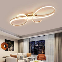 plafonnier LED moderne plaqué pour salon, chambre, couloir, foyer, salle d'étude - Lustres de plafond intérieur pour la maison | Marco Lucetti
