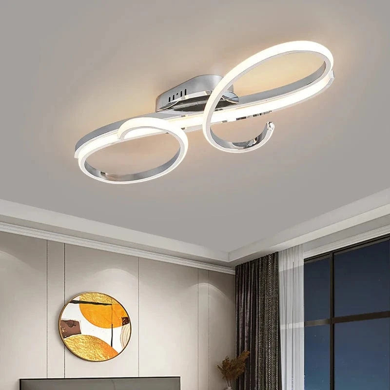 plafonnier LED moderne plaqué pour salon, chambre, couloir, foyer, salle d'étude - Lustres de plafond intérieur pour la maison | Marco Lucetti