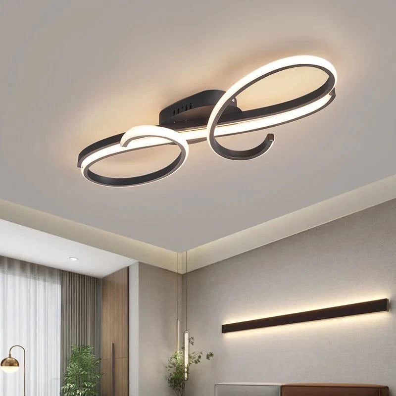 plafonnier LED moderne plaqué pour salon, chambre, couloir, foyer, salle d'étude - Lustres de plafond intérieur pour la maison | Marco Lucetti