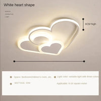 Plafonnier LED moderne pour enfants - Décoration maison tendance | Marco Lucetti Coeur-blanc / P42XH6cm / Télécommande