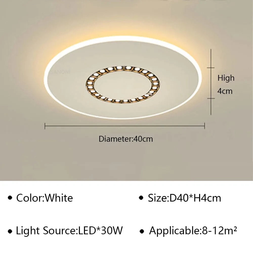 Plafonnier LED moderne pour illuminer votre maison et balcon | Marco Lucetti CirculaireA 40CM / Blanc froid (pas de RC)