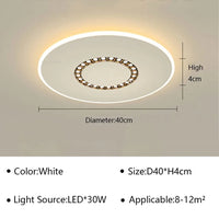 Plafonnier LED moderne pour illuminer votre maison et balcon | Marco Lucetti CirculaireA 40CM / Blanc froid (pas de RC)